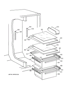 04 - Fresh Food Shelves parts for Ge Refrigerator CST20KABCAD from AppliancePartsPros.com