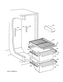 04 - Fresh Food Shelves parts for Ge Refrigerator CSX20BABCAD from AppliancePartsPros.com