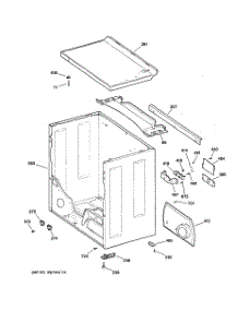 02 - Cabinet & Top parts for Ge Dryer NLLR113EV0WW from AppliancePartsPros.com