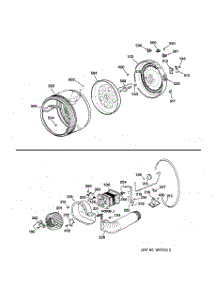 04 - Drum, Heater Asm., Blower & Drive Assembly parts for Ge Dryer NLLR113EV0WW from AppliancePartsPros.com