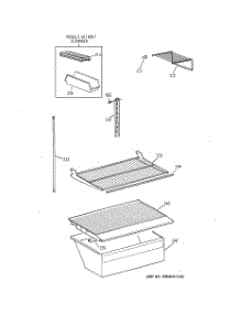 04 - Shelf Parts parts for Ge Refrigerator CTX18CABQLAA from AppliancePartsPros.com