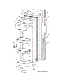 02 - Fresh Food Door parts for Ge Refrigerator CSK30DRBCAA from AppliancePartsPros.com