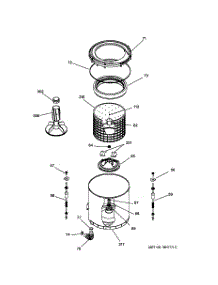 03 - Suspension, Tub, Basket & Agitator parts for Ge Washer VLLR1020T1WO from AppliancePartsPros.com
