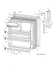 02 - Fresh Food Door parts for Ge Refrigerator CTT21GABTRAA from AppliancePartsPros.com