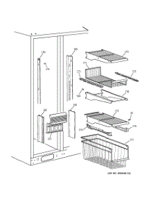 04 - Freezer Shelves parts for Ge Refrigerator CSG28DHCCWW from AppliancePartsPros.com