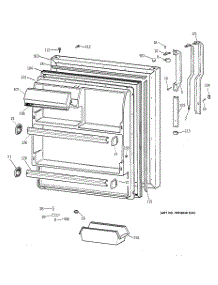 02 - Fresh Food Door parts for Ge Refrigerator CTI18GIBURWW from AppliancePartsPros.com