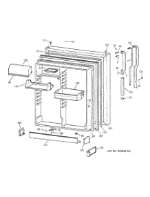 02 - Fresh Food Door parts for Ge Refrigerator CTX19MACBRAA from AppliancePartsPros.com