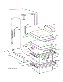 04 - Fresh Food Shelves parts for Ge Refrigerator CSX22GRBEAA from AppliancePartsPros.com