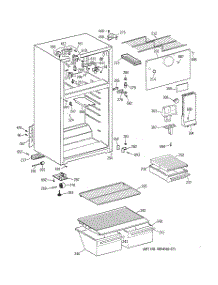 02 - Cabinet parts for Ge Refrigerator CTX14BABNRWW from AppliancePartsPros.com