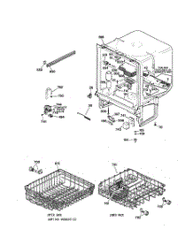 02 - Body Parts parts for Ge Dishwasher HDA1000Z06WH from AppliancePartsPros.com