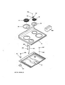 02 - Cooktop parts for Ge Range RB755GT5AD from AppliancePartsPros.com