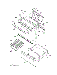 03 - Door & Drawer Parts parts for Ge Range RB530WB1 from AppliancePartsPros.com