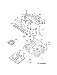 02 - Control Panel & Cooktop parts for Ge Range RGB533WEA2WW from AppliancePartsPros.com