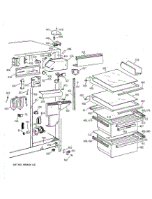 03 - Fresh Food Section parts for Ge Refrigerator CST25GRBEWW from AppliancePartsPros.com