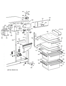 03 - Fresh Food Section parts for Ge Refrigerator CSK20GABEAA from AppliancePartsPros.com