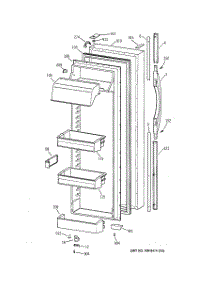 02 - Fresh Food Door parts for Ge Refrigerator CSK30DRBEAA from AppliancePartsPros.com