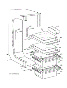 04 - Fresh Food Shelves parts for Ge Refrigerator CST20KABEAD from AppliancePartsPros.com