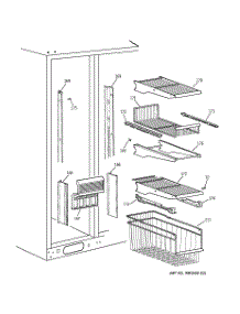 04 - Freezer Shelves parts for Ge Refrigerator CSK28DRBEAA from AppliancePartsPros.com
