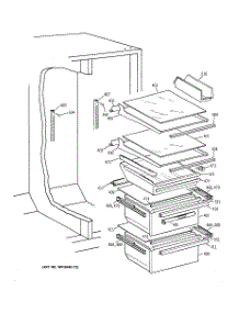 06 - Fresh Food Shelves parts for Ge Refrigerator CSK28DRBEAA from AppliancePartsPros.com