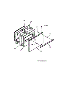 04 - Door parts for Ge Range RB754PY3WH from AppliancePartsPros.com