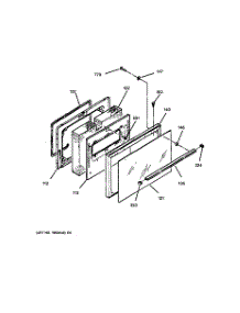 04 - Door parts for Ge Range RB754GY3AD from AppliancePartsPros.com