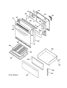 03 - Door & Drawer Parts parts for Ge Range RB753BC1AD from AppliancePartsPros.com