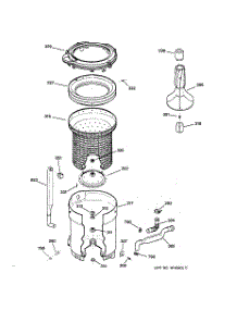 03 - Tub, Basket & Agitator parts for Ge Washer VBSR2080W1AA from AppliancePartsPros.com