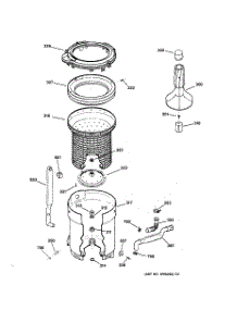 03 - Tub, Basket & Agitator parts for Ge Washer VVSR1040V3WW from AppliancePartsPros.com