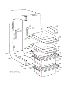 04 - Fresh Food Shelves parts for Ge Refrigerator CST20KABGAD from AppliancePartsPros.com