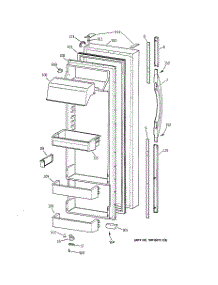 02 - Fresh Food Door parts for Ge Refrigerator CSK28DRBGAA from AppliancePartsPros.com