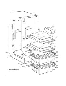 04 - Fresh Food Shelves parts for Ge Refrigerator CST20KABKAD from AppliancePartsPros.com