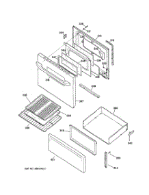 03 - Door & Drawer Parts parts for Ge Range RB526C1AA from AppliancePartsPros.com