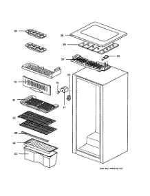 02 - Cabinet parts for Ge Refrigerator TAX4DNCABL from AppliancePartsPros.com