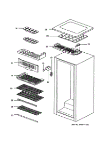 02 - Cabinet parts for Ge Refrigerator TAX4SNCWH from AppliancePartsPros.com