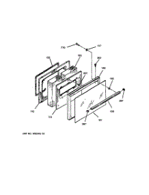04 - Door parts for Ge Range RB756GT5WW from AppliancePartsPros.com