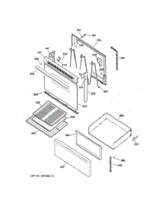 03 - Door & Drawer Parts parts for Ge Range RB525BC1AD from AppliancePartsPros.com