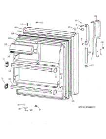 02 - Fresh Food Door parts for Ge Refrigerator CTG18GADARWW from AppliancePartsPros.com