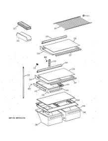 04 - Shelves & Drawers parts for Ge Refrigerator CTG18GADARWW from AppliancePartsPros.com