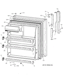 02 - Fresh Food Door parts for Ge Refrigerator CTG21GADARWW from AppliancePartsPros.com
