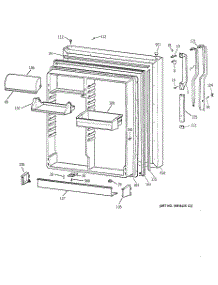 02 - Fresh Food Door parts for Ge Refrigerator CTG25GADARWW from AppliancePartsPros.com
