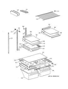 04 - Shelves & Drawers parts for Ge Refrigerator CTG25GADARWW from AppliancePartsPros.com