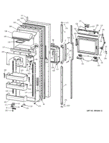 02 - Fresh Food Door parts for Ge Refrigerator CSX27CKC from AppliancePartsPros.com
