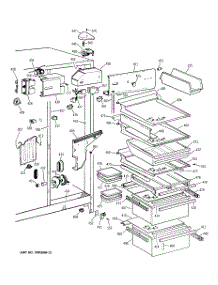 04 - Fresh Food Section parts for Ge Refrigerator CSX27CKC from AppliancePartsPros.com