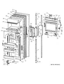 02 - Fresh Food Door parts for Ge Refrigerator CSX27CLB from AppliancePartsPros.com