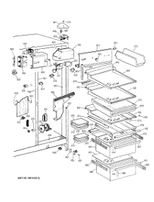 04 - Fresh Food Section parts for Ge Refrigerator CSX27CLB from AppliancePartsPros.com