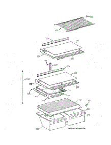 04 - Shelves parts for Ge Refrigerator CTX18GICCRAA from AppliancePartsPros.com