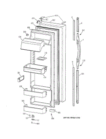 02 - Fresh Food Door parts for Ge Refrigerator CSK28DRDAAA from AppliancePartsPros.com