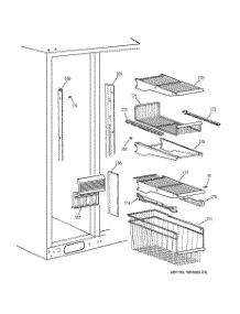 04 - Freezer Shelves parts for Ge Refrigerator CSK28DRDAAA from AppliancePartsPros.com