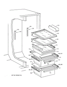 06 - Fresh Food Shelves parts for Ge Refrigerator CSK28DRDAAA from AppliancePartsPros.com