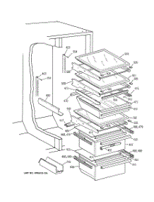 06 - Fresh Food Shelves parts for Ge Refrigerator MSK28DHDAAA from AppliancePartsPros.com